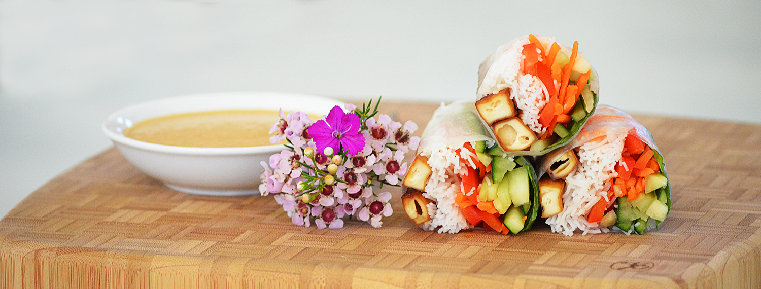 Vietnamese-Style Spring Rolls With Smoked Tofu