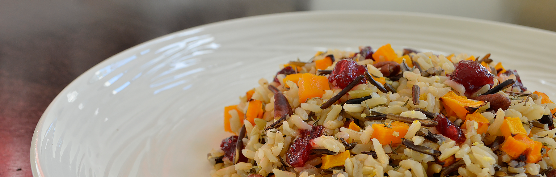 Holiday Wild Rice With Cranberries and Pecans